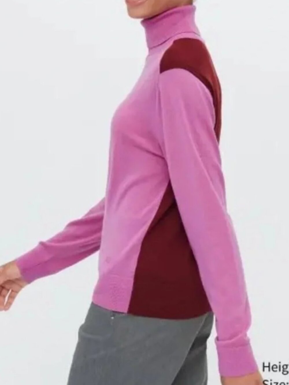 JW Anderson Uniqlo Extra Fine Wool Colorblock Turtleneck Sweater - Womens Small
